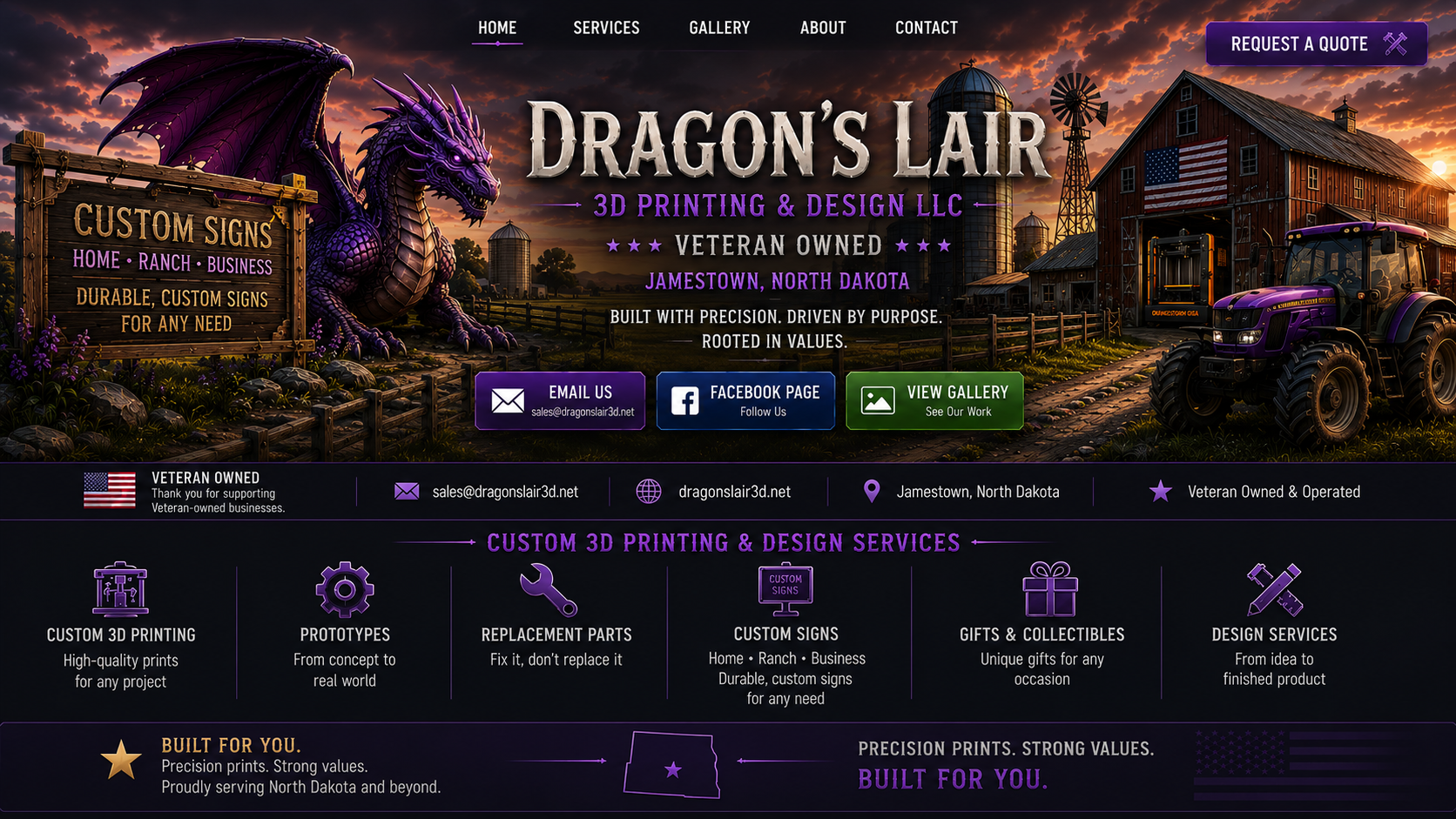 Dragon's Lair 3D Printing & Design LLC homepage